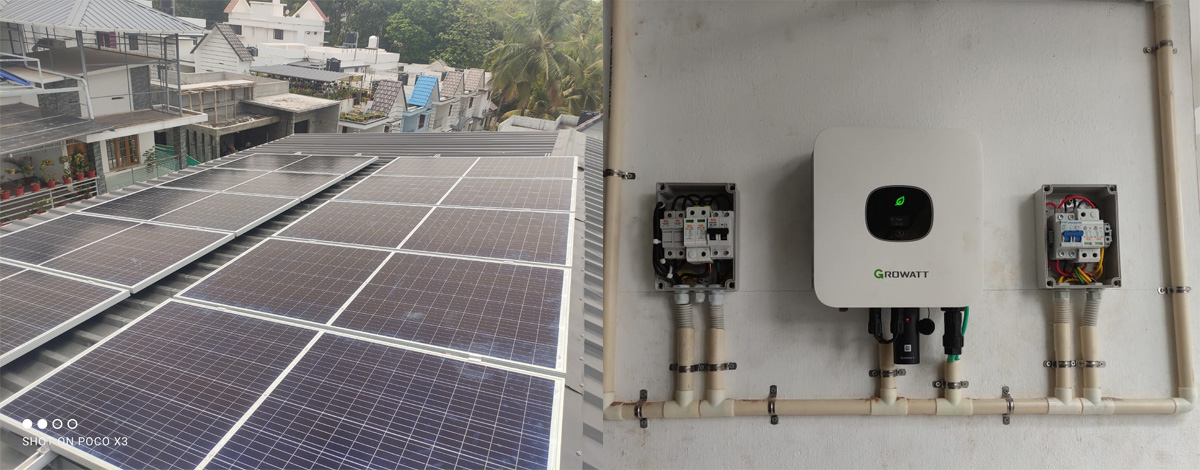 Mathai — 4 kW residential solar installation at Aluva